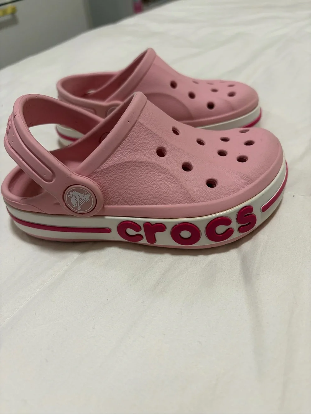 CROCS Kids' Pink Platform Clog Sandals
